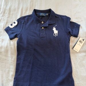 Polo by Ralph Lauren Kids Dark Blue Polo with White Logo